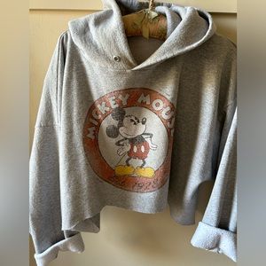 Vintage cropped MICKEY MOUSE CLUB hoodie XL